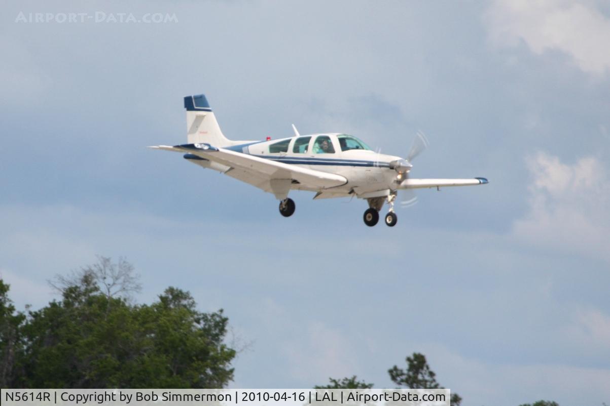 N5614R, Beech F33A Bonanza C/N CE-1414, Arriving at Lakeland, Florida during Sun N Fun 2010.