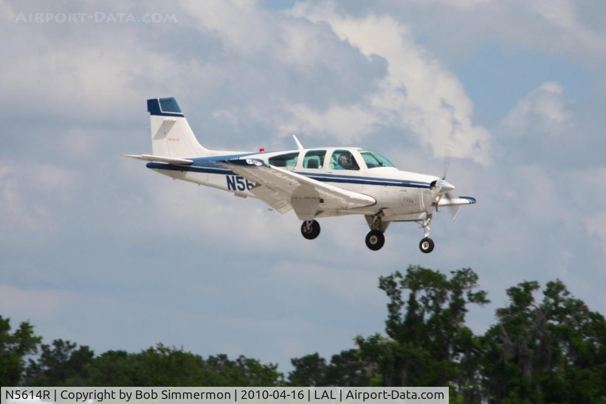 N5614R, Beech F33A Bonanza C/N CE-1414, Arriving at Lakeland, Florida during Sun N Fun 2010.