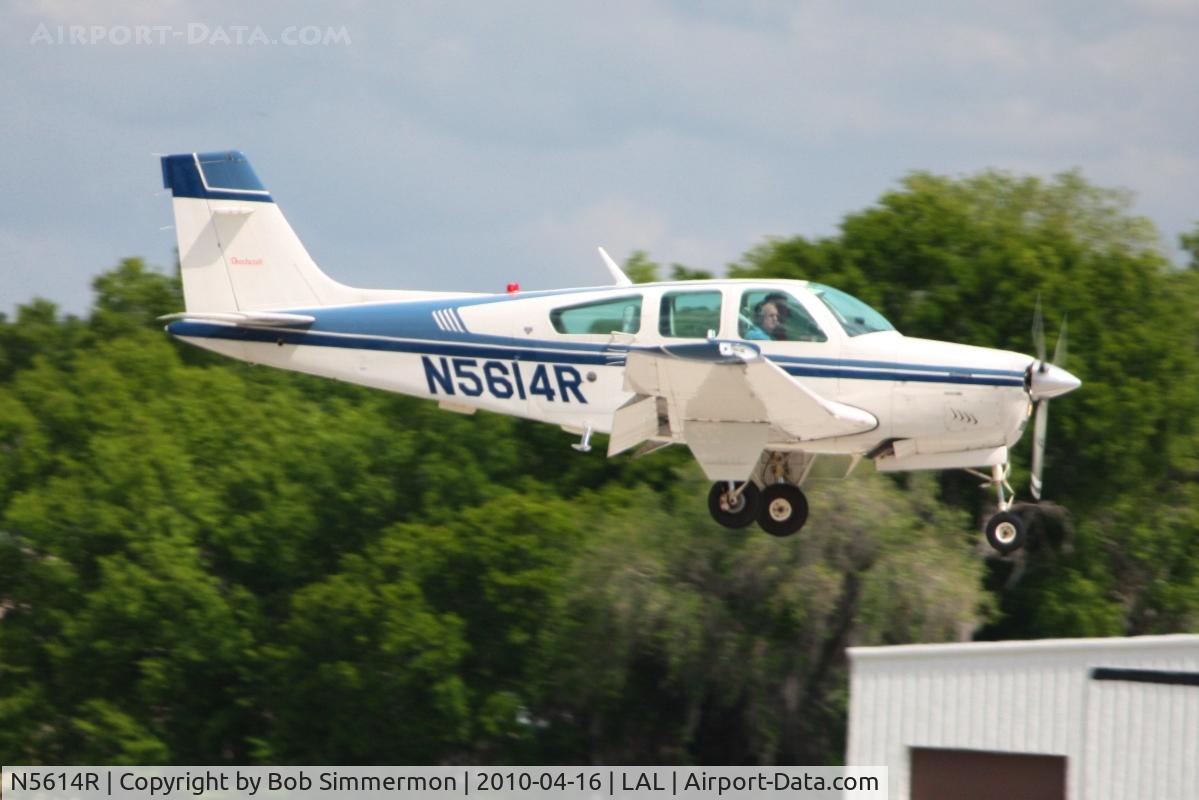 N5614R, Beech F33A Bonanza C/N CE-1414, Arriving at Lakeland, Florida during Sun N Fun 2010.