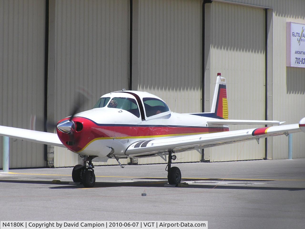 N4180K, 1948 Ryan Navion A C/N NAV-4-1180, On Engine Runs @ North Las Vegas, NV