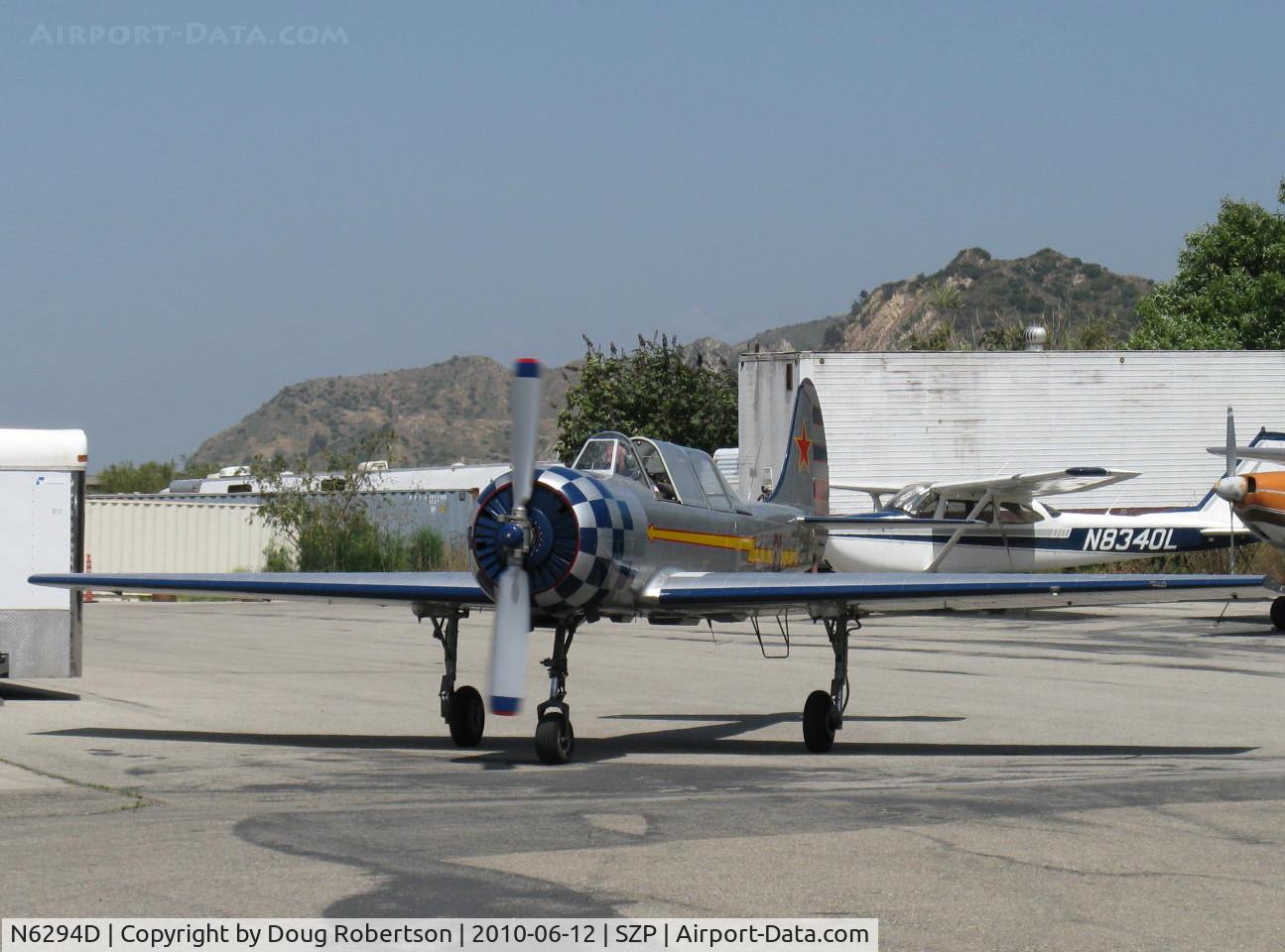 N6294D, 1983 Yakovlev Yak-52 C/N 833611, 1983 Yakovlev YAK 52, Vedeneev (Ivchenko) M-14P 360 Hp radial, taxi turn