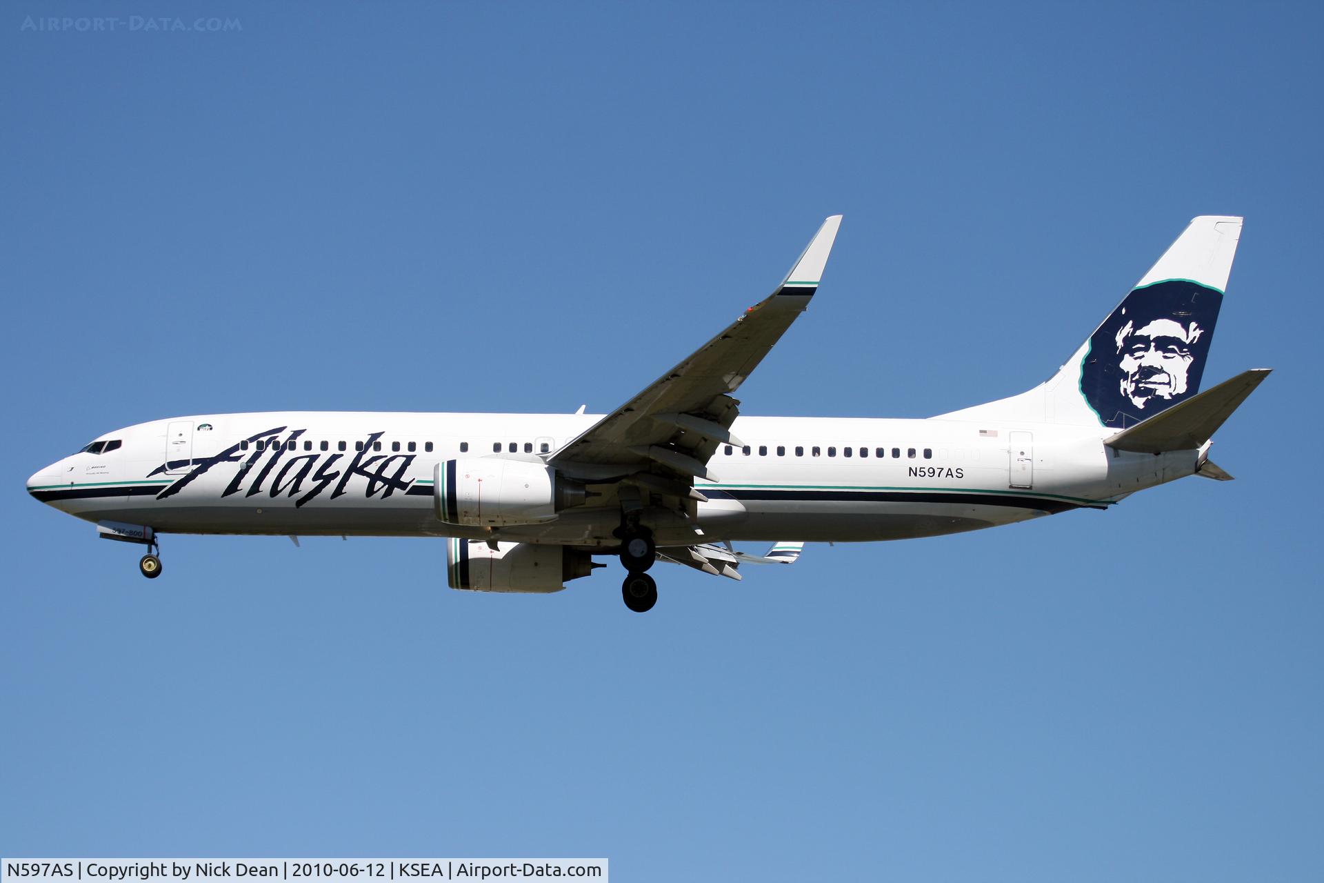 N597AS, 2008 Boeing 737-890 C/N 35689, KSEA