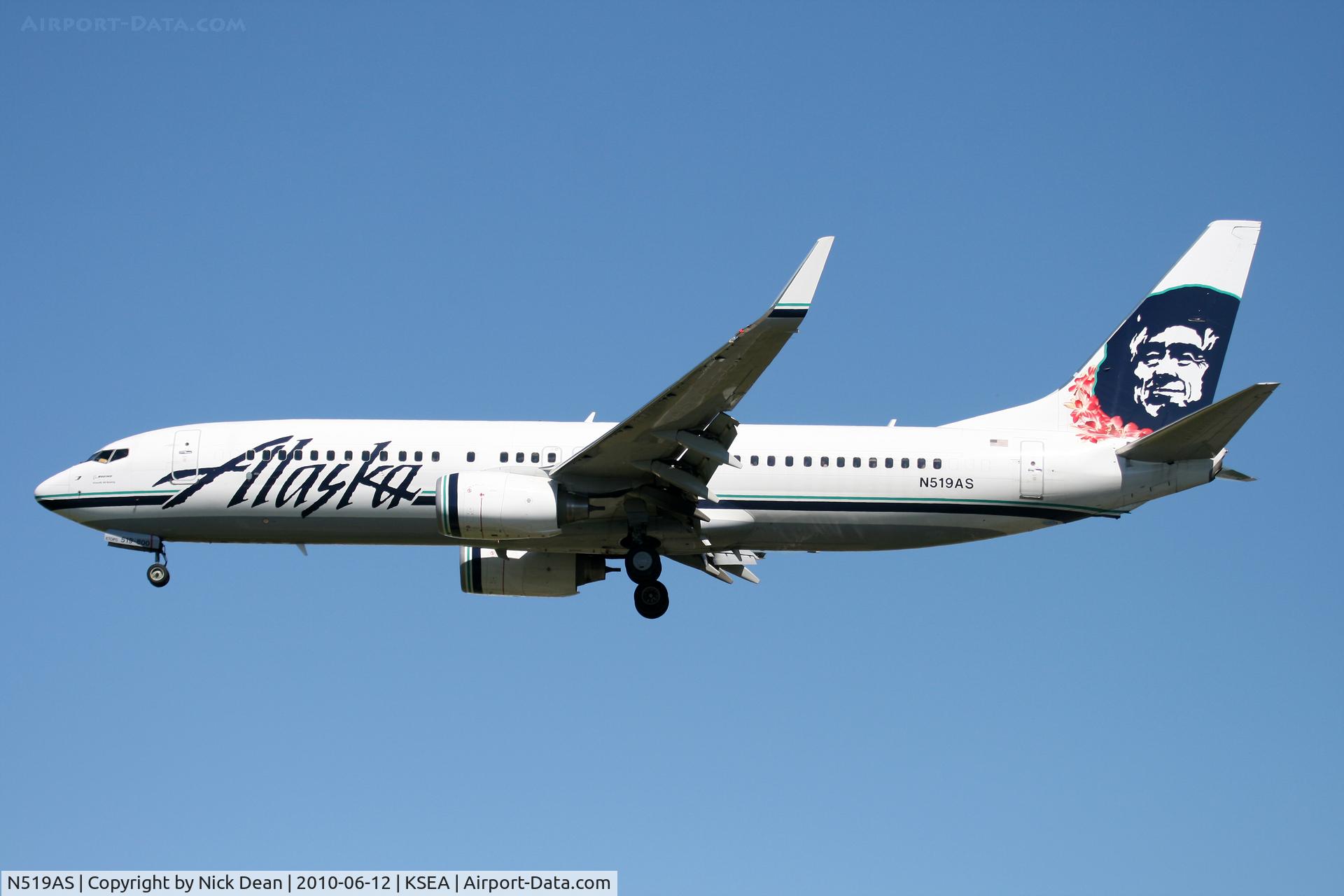 N519AS, 2009 Boeing 737-890 C/N 36482, KSEA