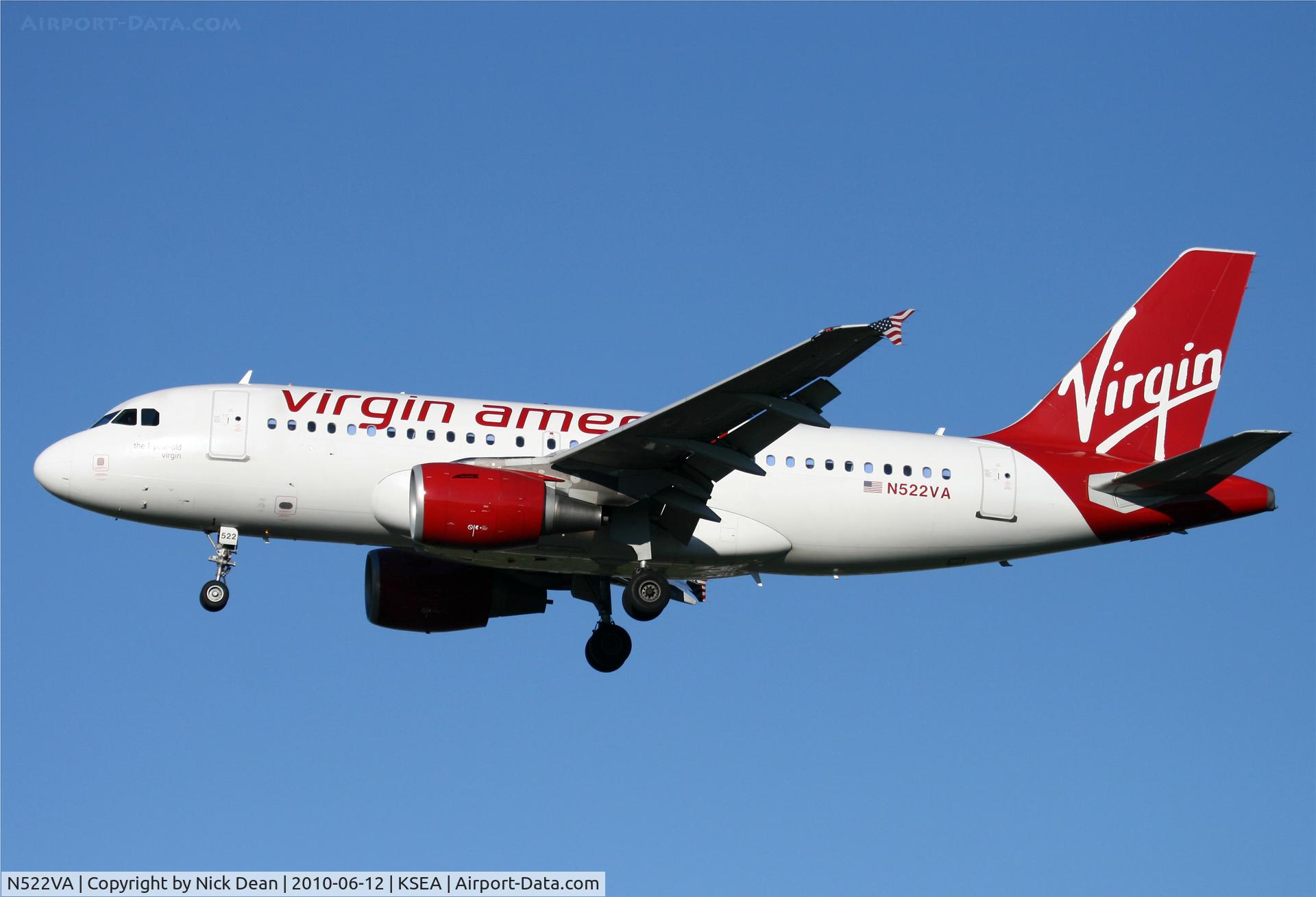 N522VA, 2006 Airbus A319-112 C/N 2811, KSEA