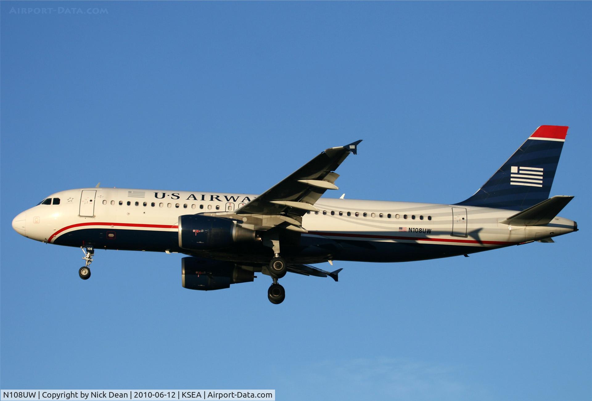 N108UW, 1999 Airbus A320-214 C/N 1061, KSEA