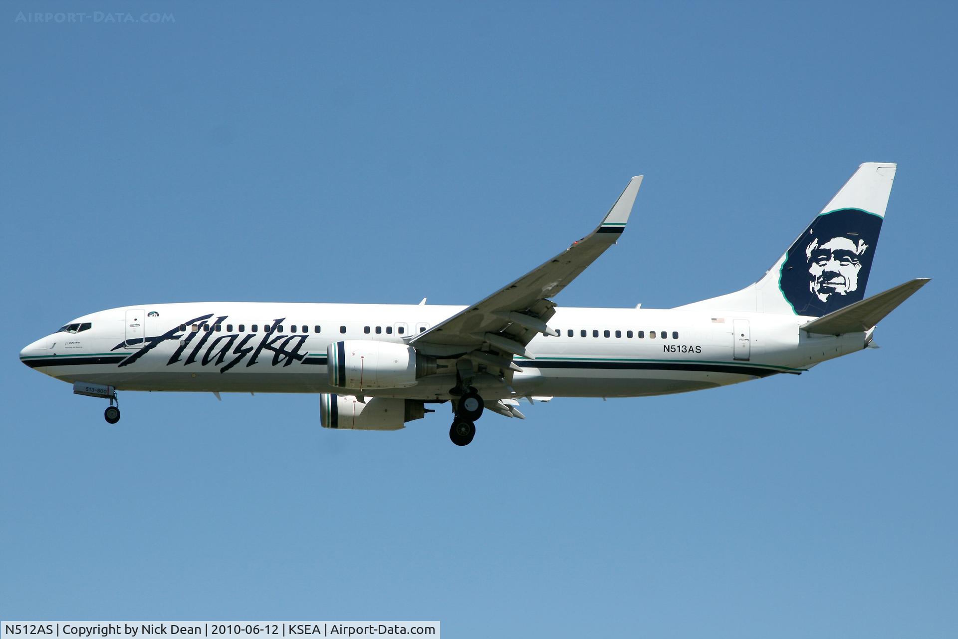 N512AS, 2008 Boeing 737-890 C/N 39043, KSEA
