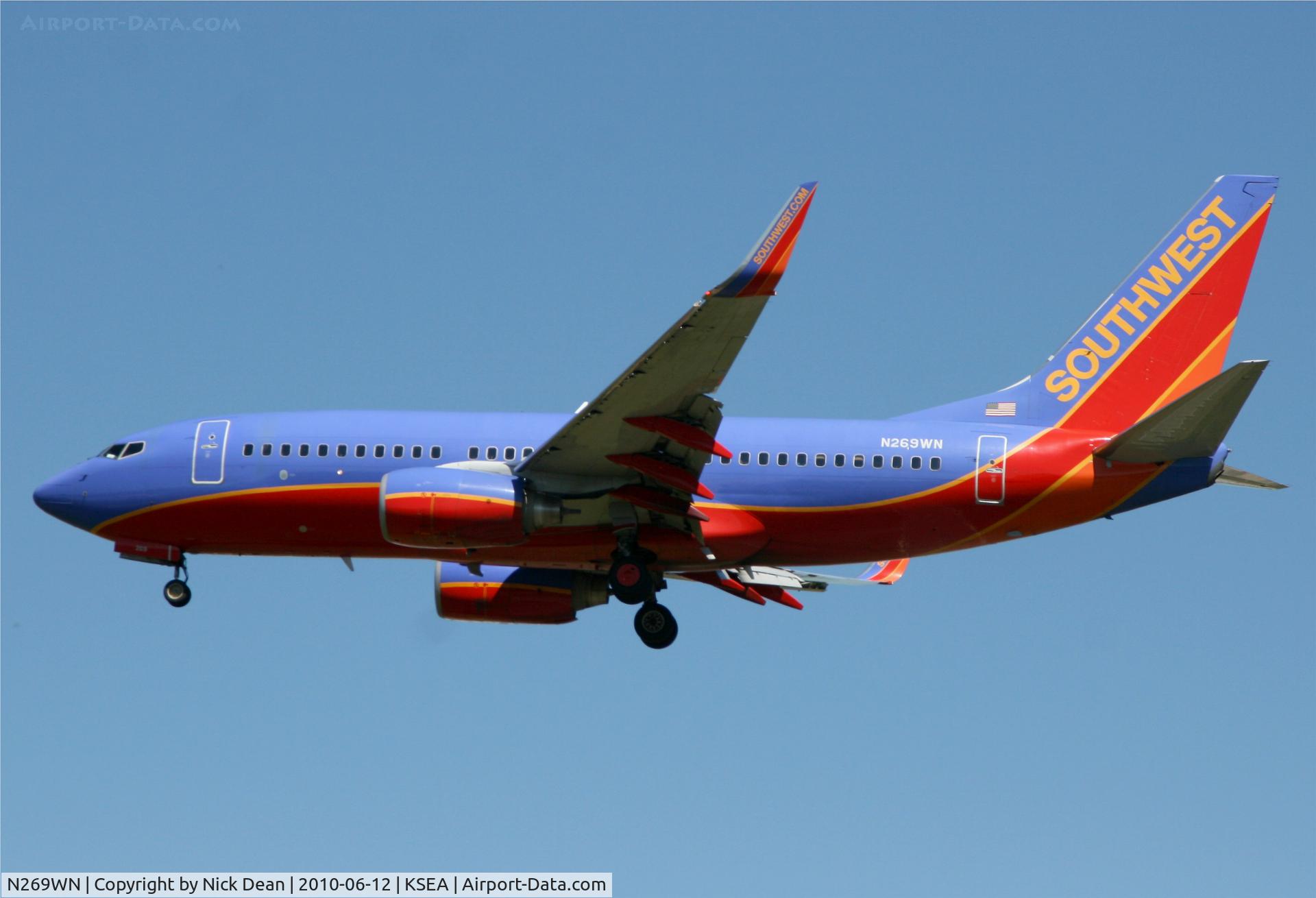 N269WN, 2007 Boeing 737-7H4 C/N 32526, KSEA
