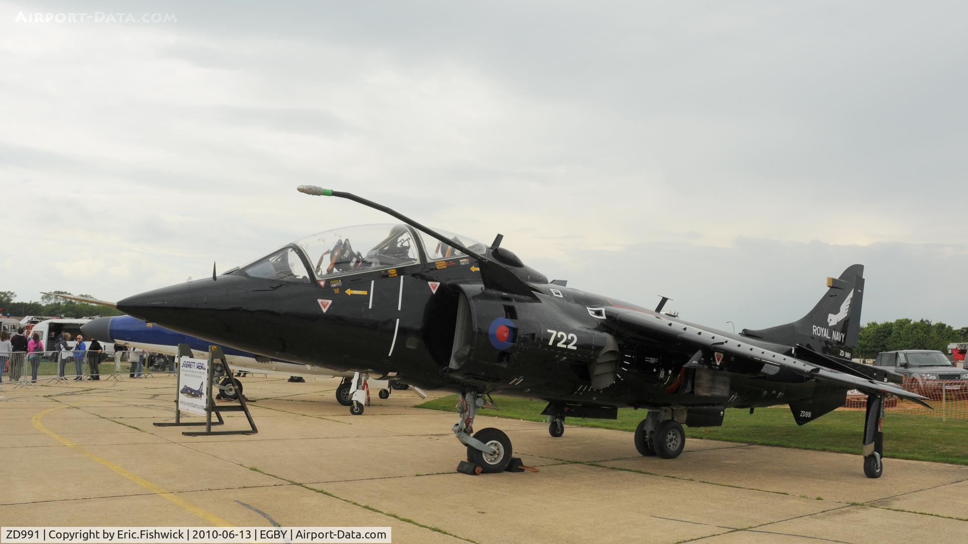 ZD991, 1987 British Aerospace Harrier T.8 C/N 212044, ZD991 Sea Harrier T.8 at Bentwaters Park Airshow June 2010