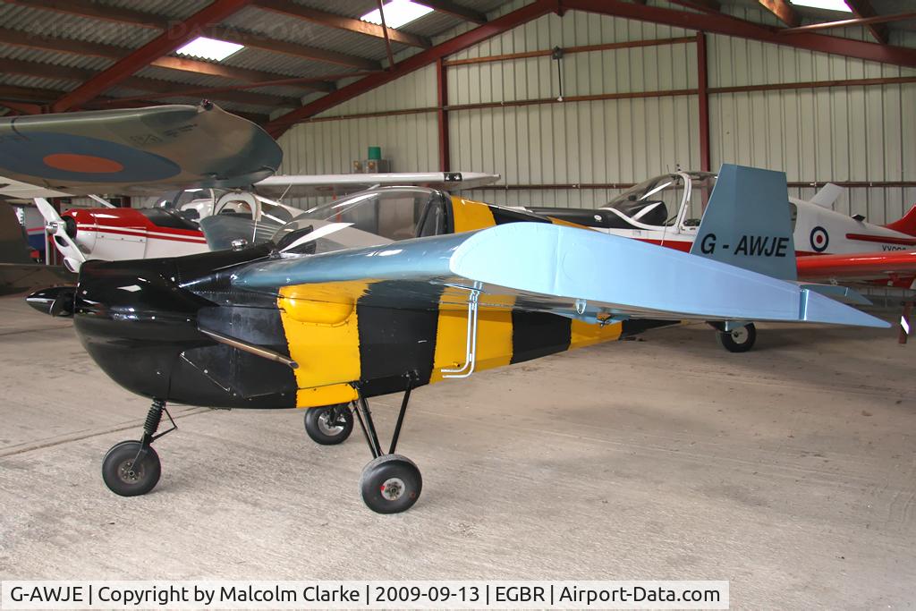 G-AWJE, 1968 Tipsy T-66 Nipper Mk 3 C/N S121, Tipsy T-66 Nipper 3 at Breighton Airfield in 2009.