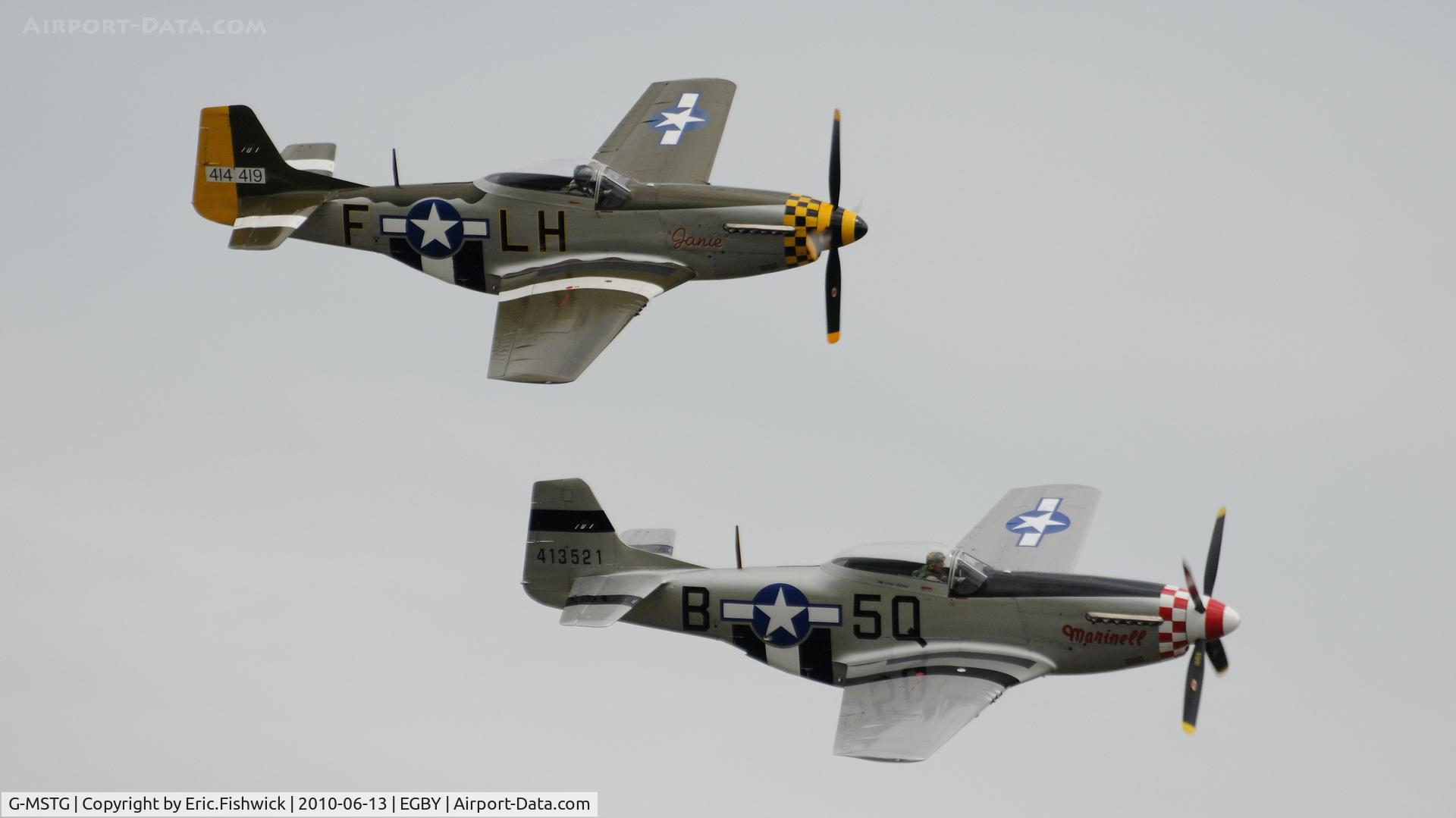 G-MSTG, 1945 North American P-51D Mustang C/N 124-48271, 45. 414419 'Janie' and 'Marinell' at Bentwaters Park Airshow June 2010