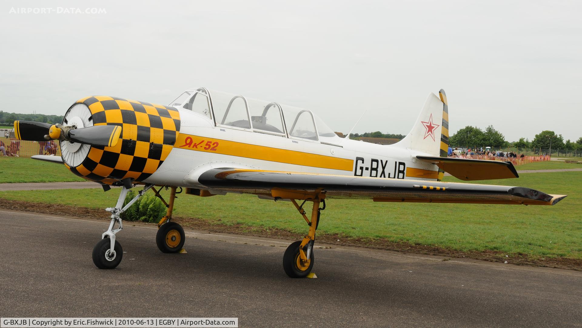G-BXJB, 1987 Bacau Yak-52 C/N 877403, 3. G-BXJB at Bentwaters Park Airshow June 2010