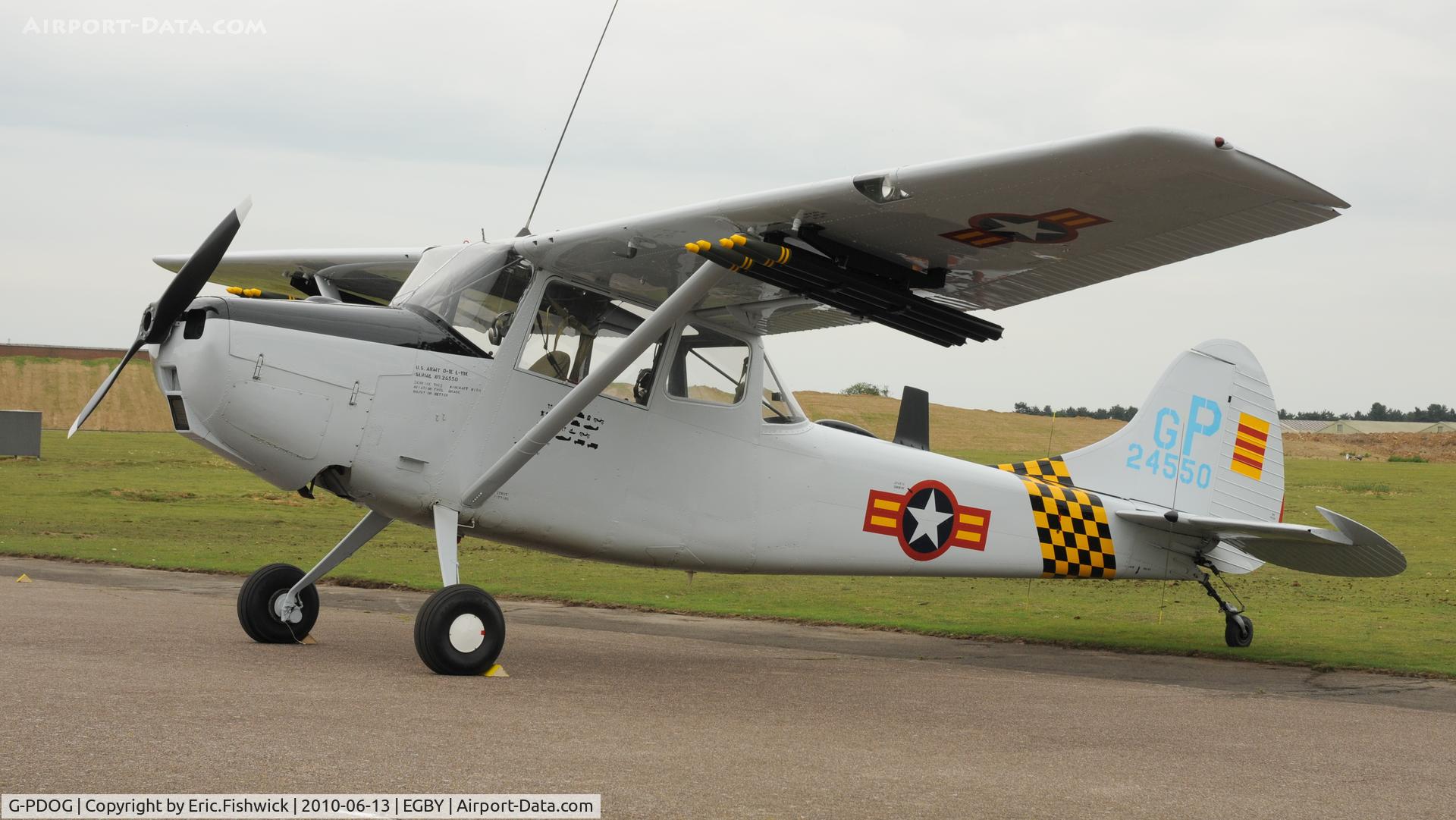 G-PDOG, 1957 Cessna 305C C/N 24550, 1. GP24550 at Bentwaters Park Airshow June 2010
