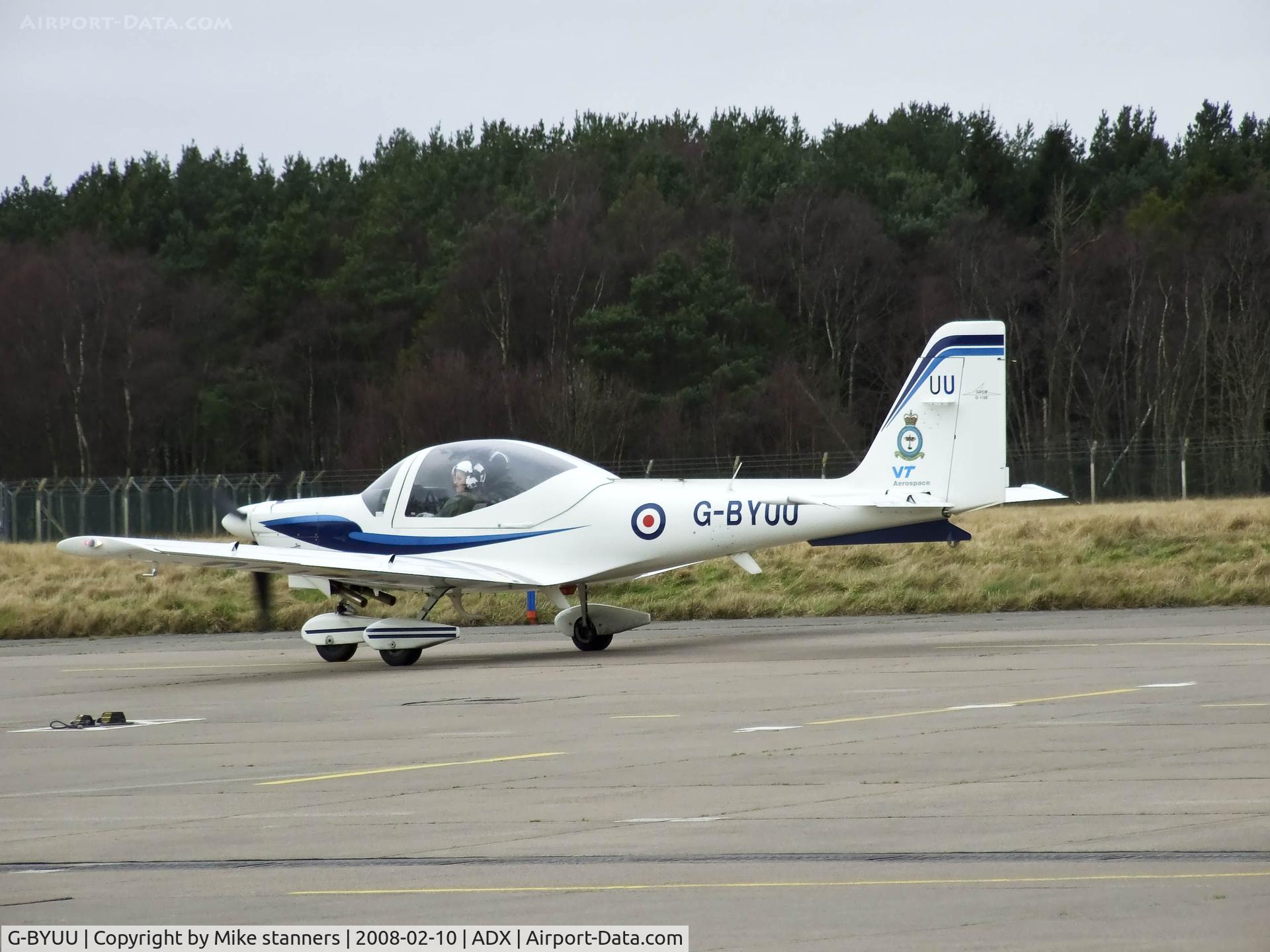 G-BYUU, 1999 Grob G-115E Tutor T1 C/N 82105/E, 1EFTS/12AEF Tutor taxiing out for another sortie