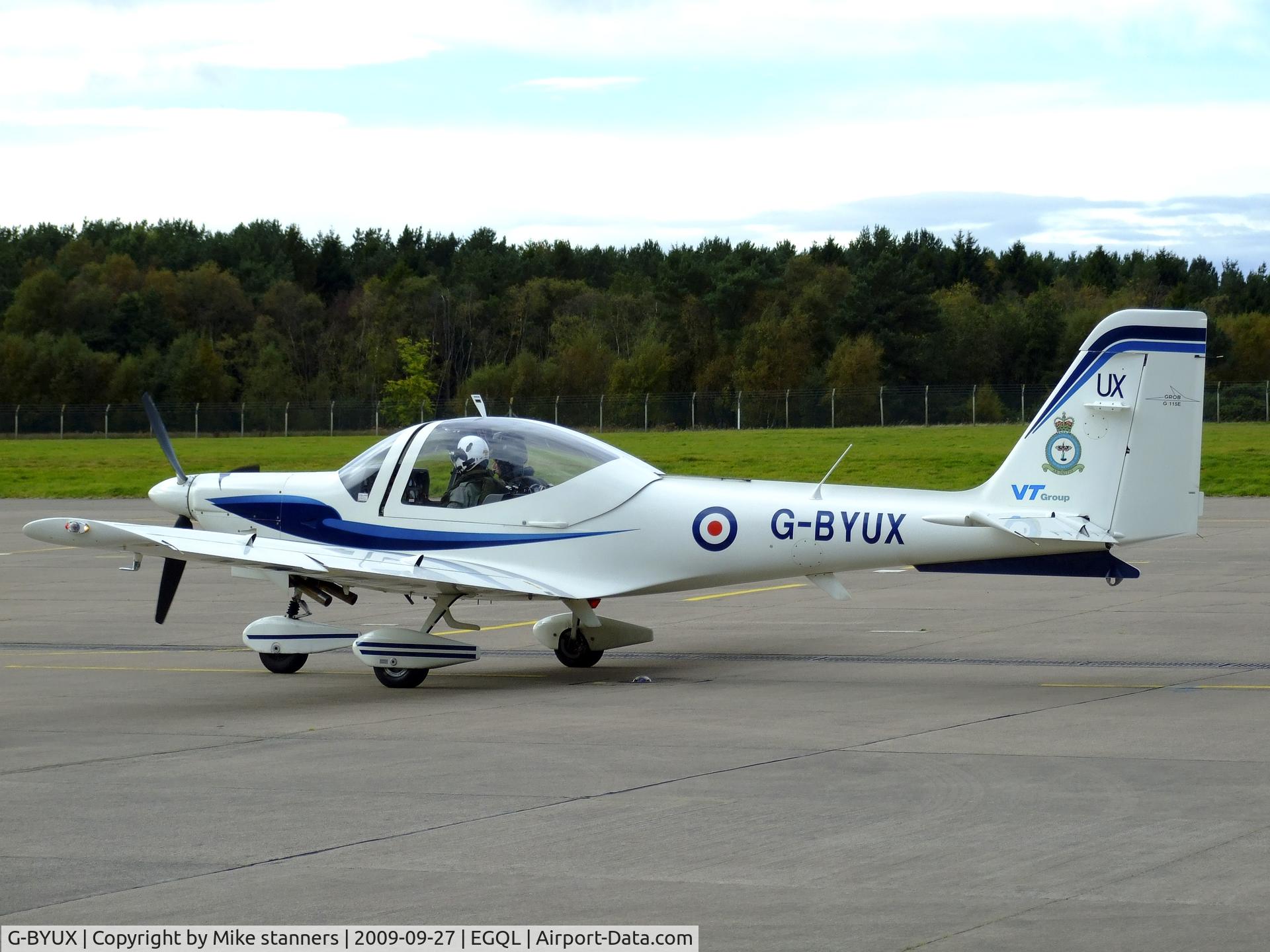 G-BYUX, 2000 Grob G-115E Tutor T1 C/N 82108/E, 1EFTS/12AEF Tutor about to depart on an air experiance flight