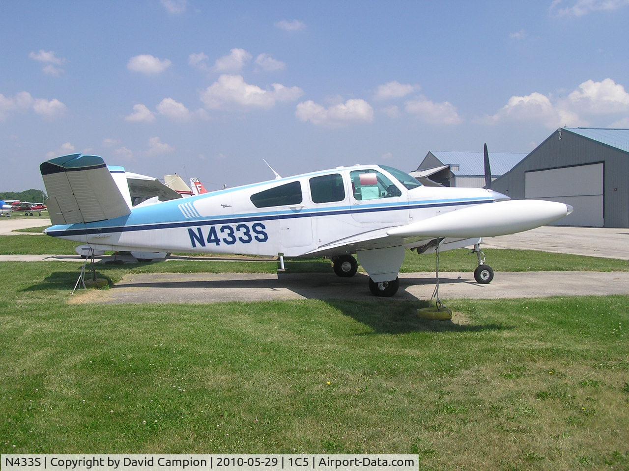 N433S, 1965 Beech V35 Bonanza C/N D-8006, Impounded at Clow International, IL