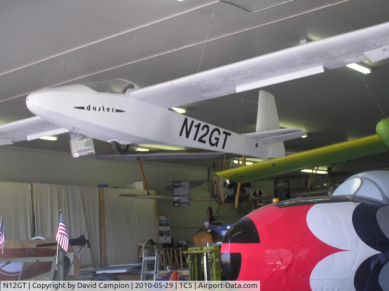 N12GT, 1976 Jansson BJ-1B Duster C/N 57, In the rafters at Clow International, IL