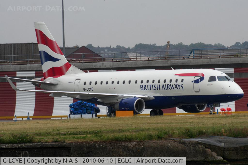 G-LCYE, 2009 Embraer ERJ-170-100STD C/N 17000296, Parked awaiting its next flight