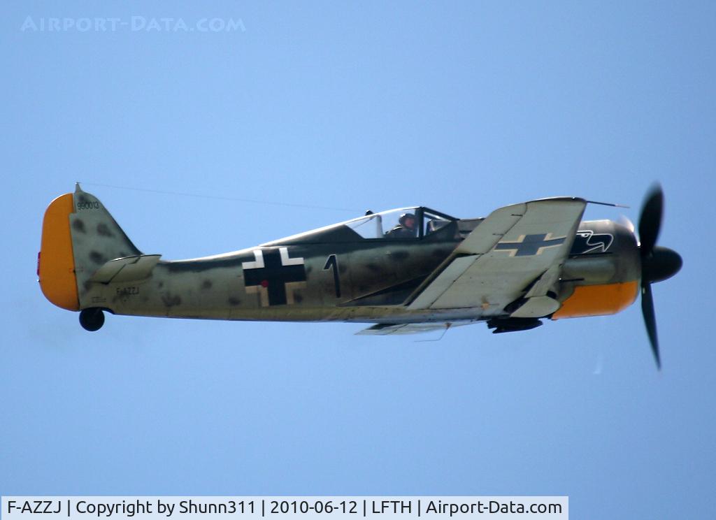 F-AZZJ, Flugwerk Fw 190-A8/N Replica C/N 990013, On demo flight during exhibition before ditched in Mediterranean Sea... Pilot OK, aircraft w/o