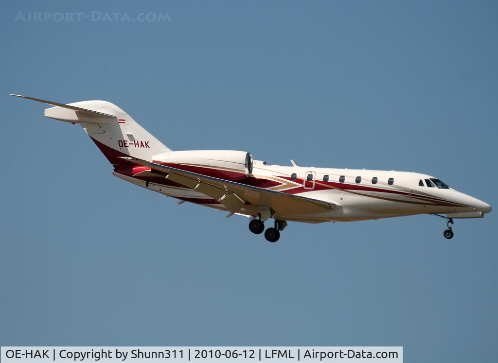 OE-HAK, 2009 Cessna 750 Citation X Citation X C/N 750-0300, Landing rwy 31R