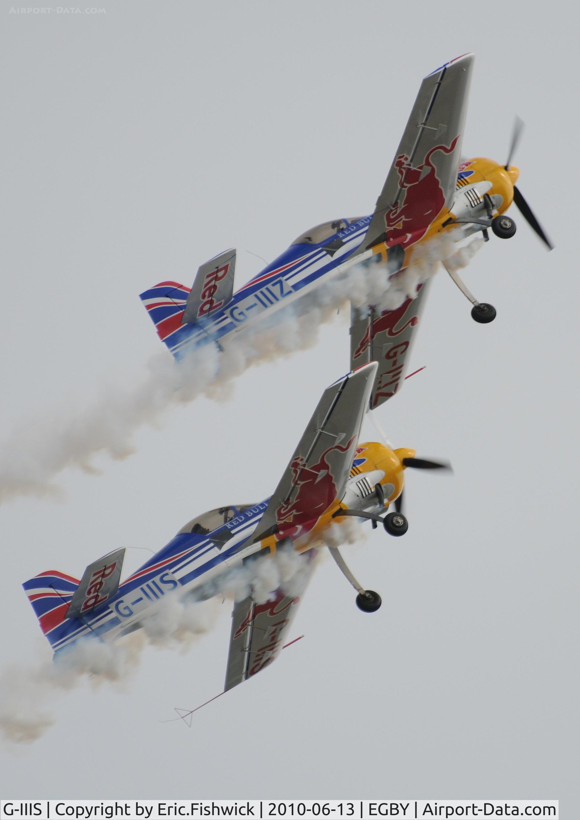 G-IIIS, 1993 Sukhoi SU-26M2 C/N 06-07, Red Bull Matadors stunning display at Bentwaters Park Airshow June 2010