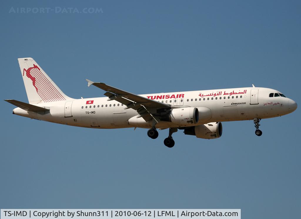 TS-IMD, 1991 Airbus A320-211 C/N 0205, Landing rwy 31R