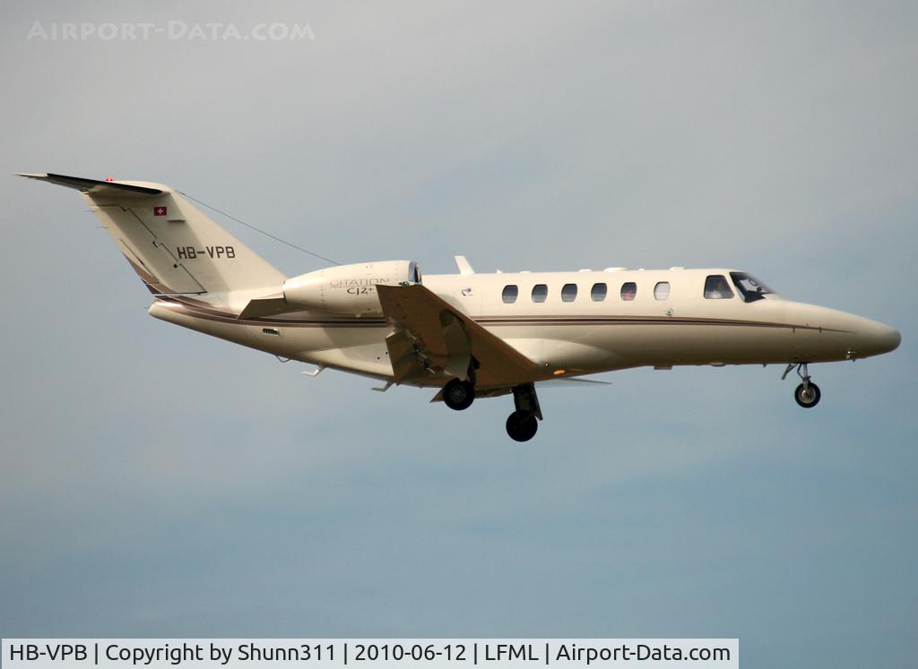 HB-VPB, 2008 Cessna 525A CitationJet CJ2+ C/N 525A-0422, Landing rwy 31R
