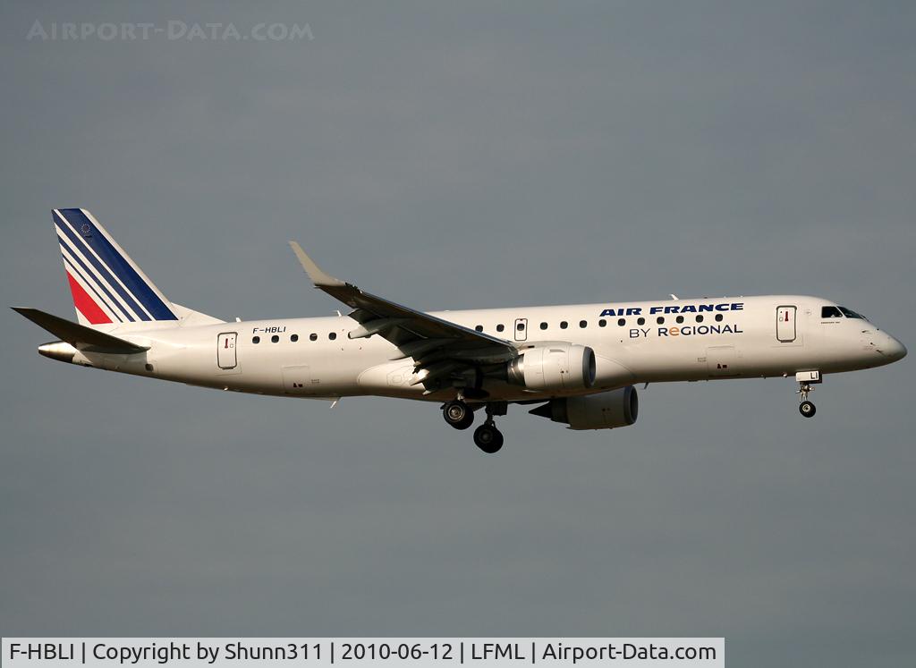 F-HBLI, 2009 Embraer 190LR (ERJ-190-100LR) C/N 19000298, Landing rwy 31R
