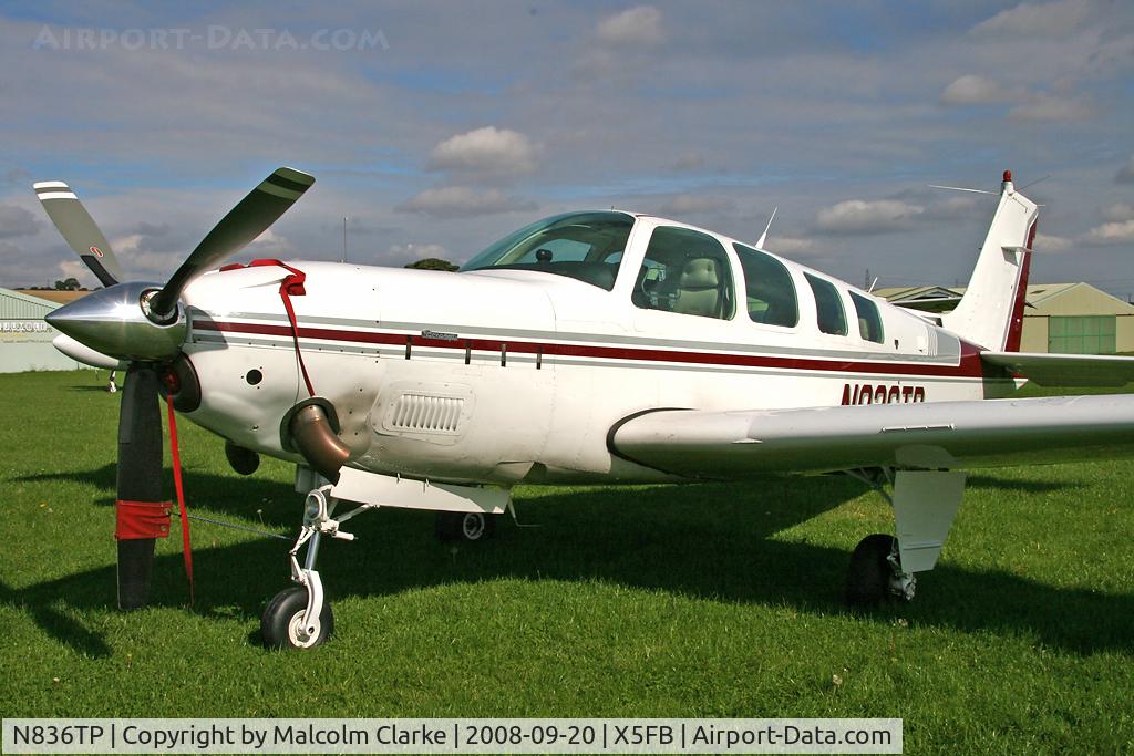 N836TP, 1984 Beech A36 Bonanza 36 C/N E=2124, Beech A36 Bonanza 36 at Fishburn Airfield, UK in 2008.