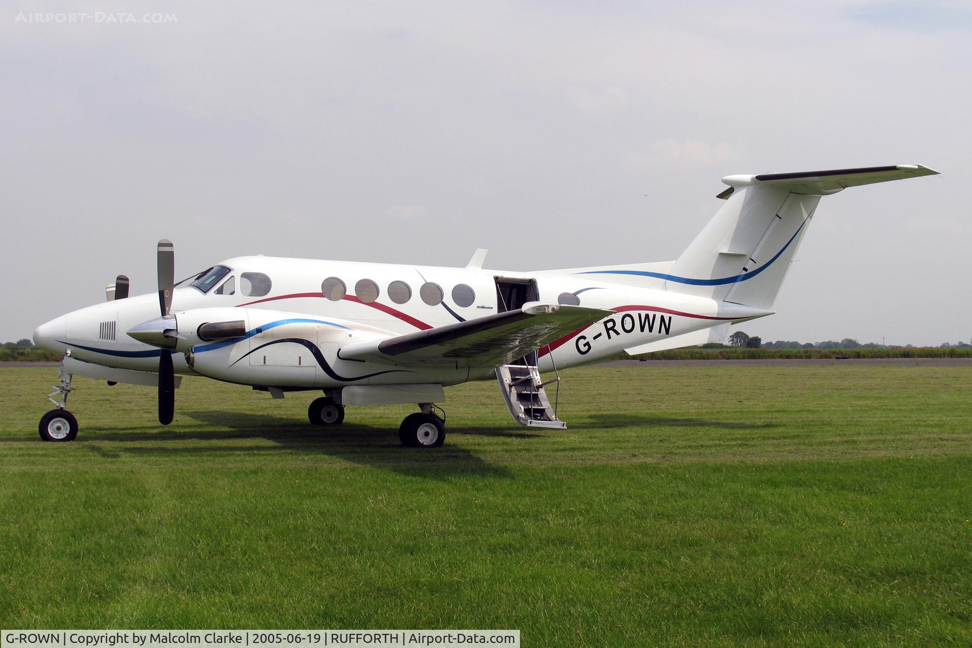 G-ROWN, 1980 Beech 200 Super King Air C/N BB-684, Beech 200 Super King Air at Rufforth Airfield, north Yorkshire in 2005.
