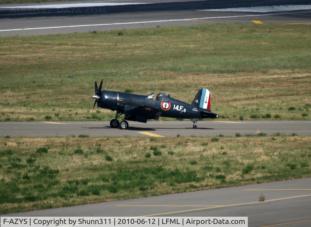 F-AZYS, Vought F4U-5N Corsair C/N Not found (Bu124541), Lining up rwy 31R for departure to LFTH