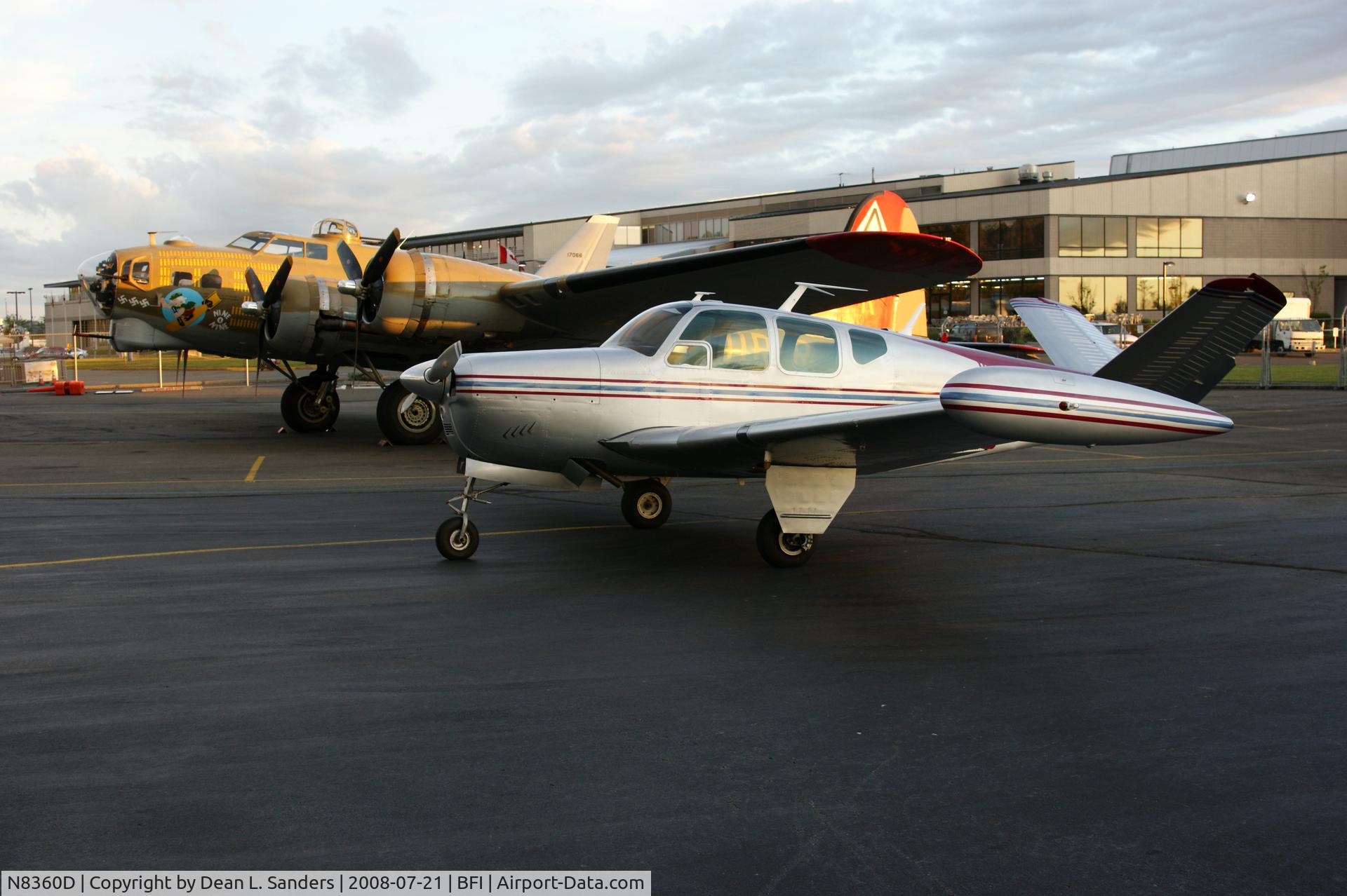 N8360D, 1958 Beech J35 Bonanza C/N D-5481, N8360D with B-17 909 - The Museum of Flight, Seattle
