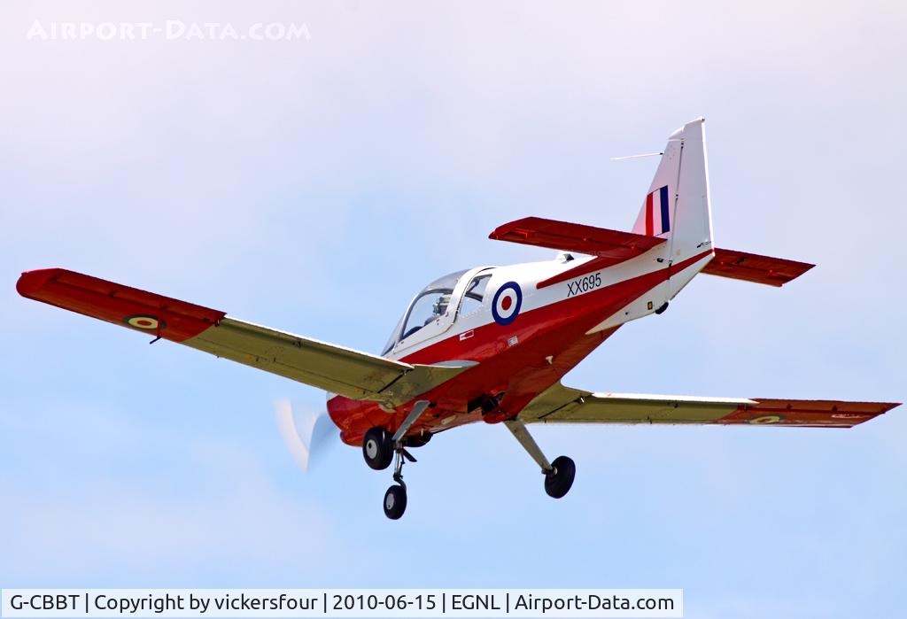 G-CBBT, 1975 Scottish Aviation Bulldog T.1 C/N BH120/344, Privately operated in RAF markings with serial XX695.