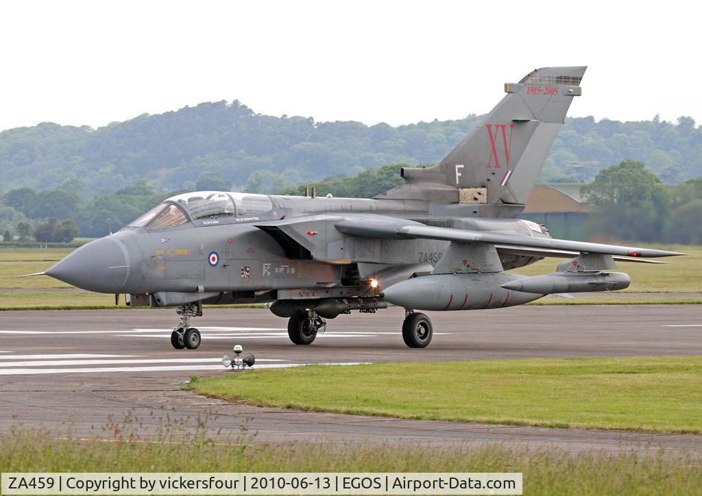 ZA459, 1983 Panavia Tornado GR.4 C/N BS089/264/3125, Royal Air Force Tornado GR4. Operated by 15 (R) Squadron, coded 'F' and wears a special scheme.