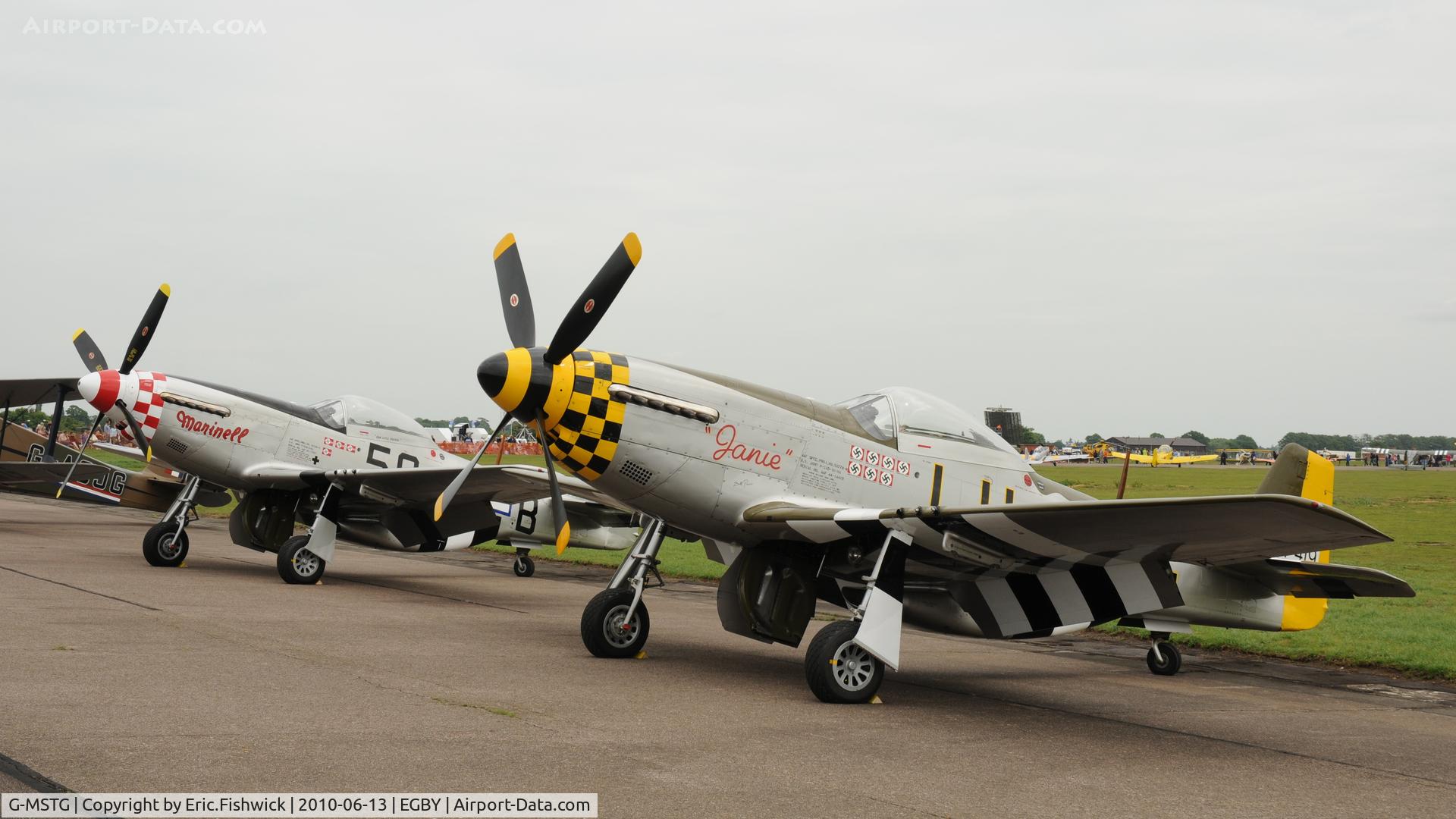 G-MSTG, 1945 North American P-51D Mustang C/N 124-48271, 3. 414419 'Janie' and 'Marinell' at Bentwaters Park Airshow June 2010
