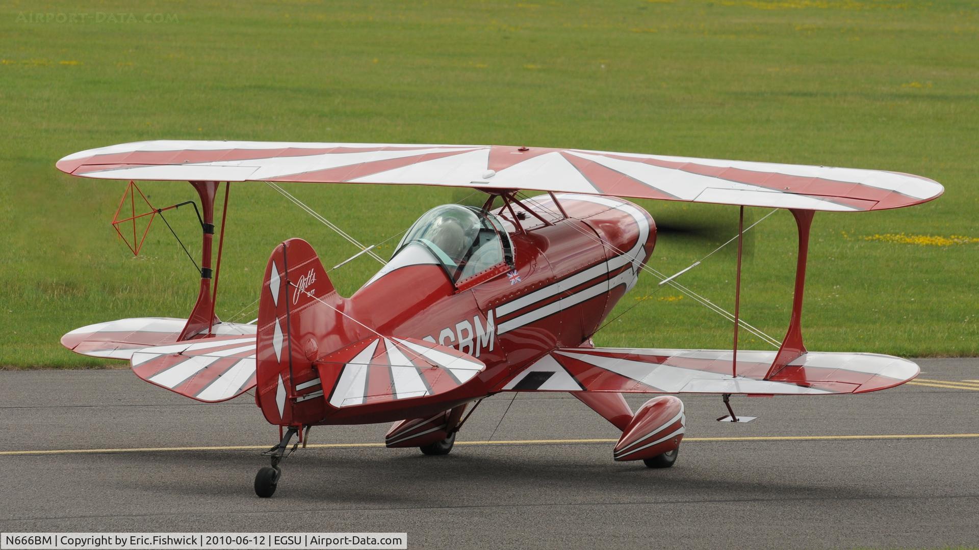 N666BM, 1991 Aviat Pitts S-1T Special C/N 1057, 2. N666BM at The Duxford Trophy Aerobatic Contest, June 2010 (Pilot Alan Cassidy won the Duxford Trophy)