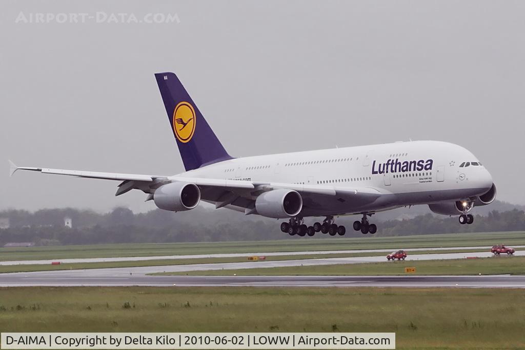 D-AIMA, 2010 Airbus A380-841 C/N 038, first Visit in Vienna