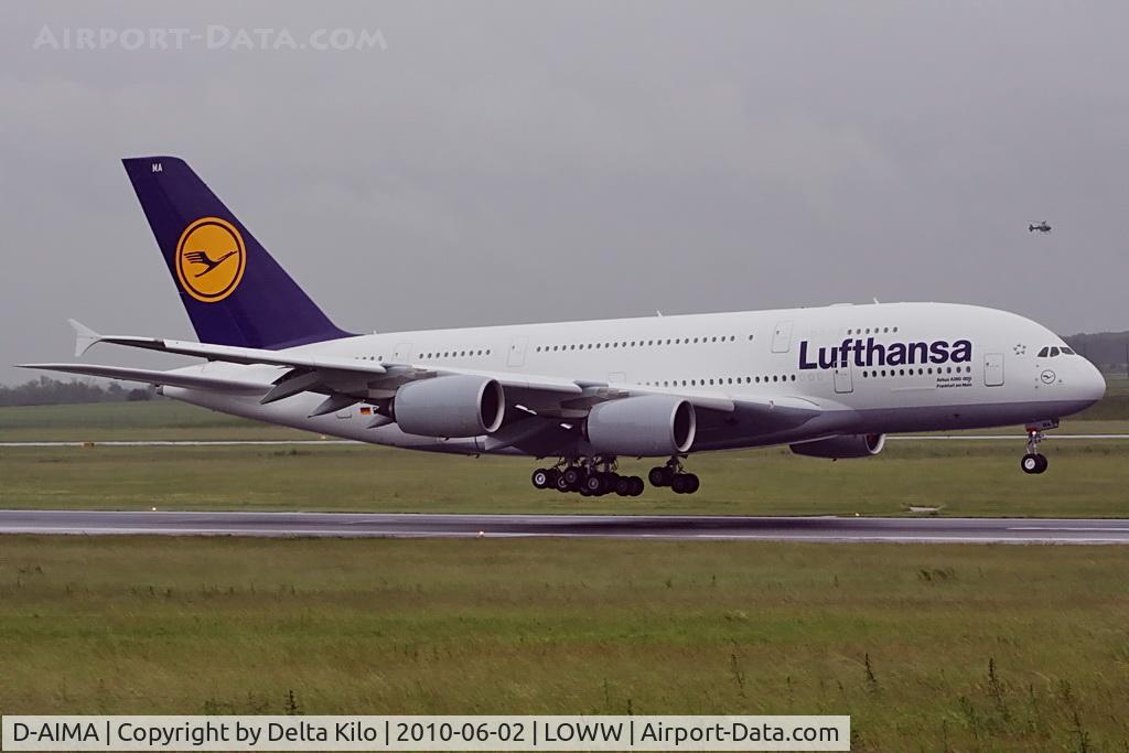 D-AIMA, 2010 Airbus A380-841 C/N 038, first Visit in Vienna