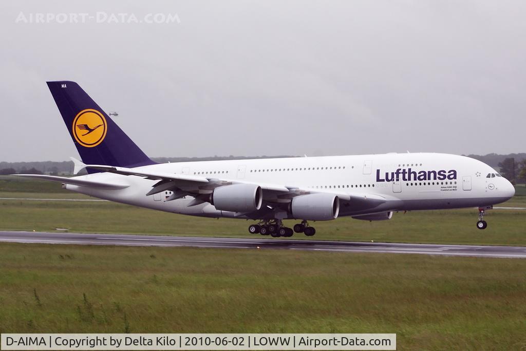 D-AIMA, 2010 Airbus A380-841 C/N 038, first Visit in Vienna