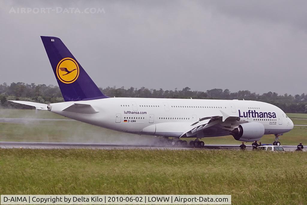 D-AIMA, 2010 Airbus A380-841 C/N 038, first Visit in Vienna
