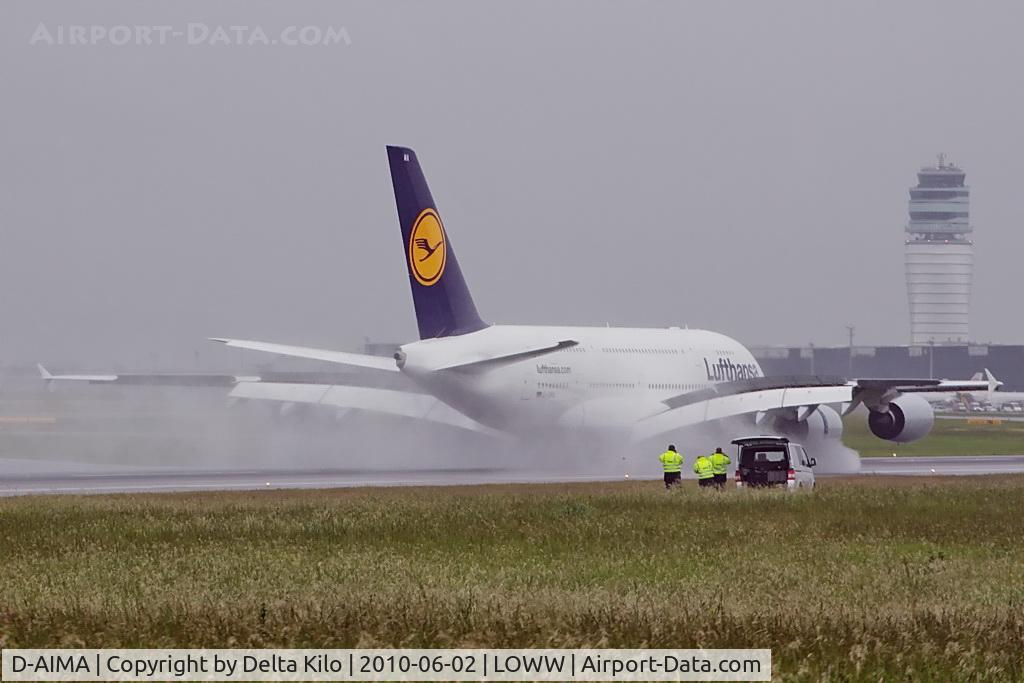 D-AIMA, 2010 Airbus A380-841 C/N 038, first Visit in Vienna