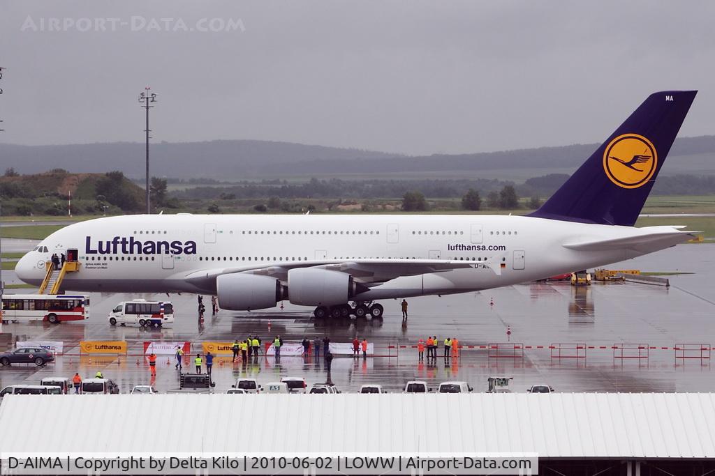 D-AIMA, 2010 Airbus A380-841 C/N 038, first Visit in Vienna