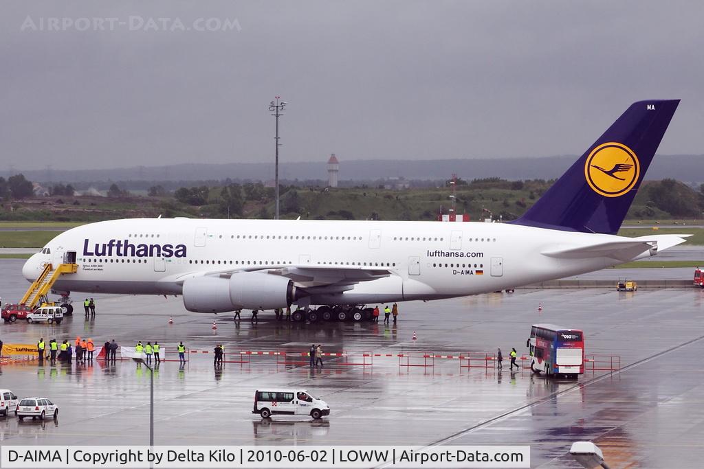 D-AIMA, 2010 Airbus A380-841 C/N 038, first Visit in Vienna