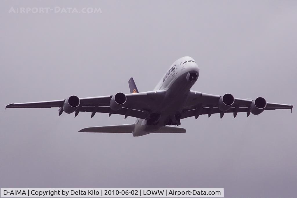 D-AIMA, 2010 Airbus A380-841 C/N 038, first Visit in Vienna