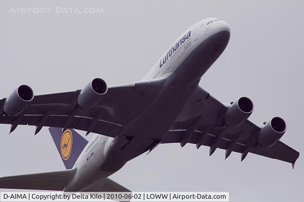 D-AIMA, 2010 Airbus A380-841 C/N 038, first Visit in Vienna