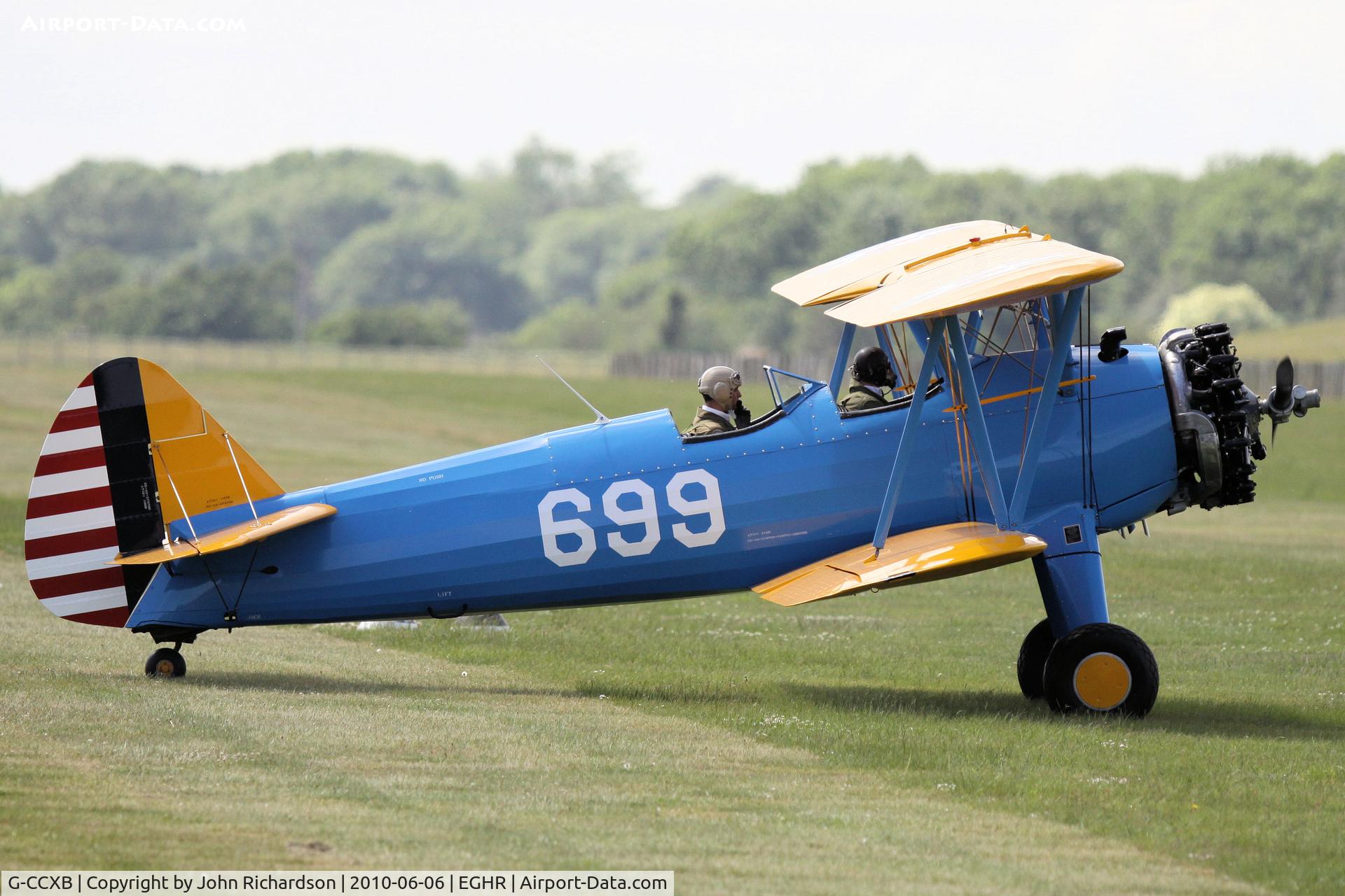 G-CCXB, 1942 Boeing A75L3 C/N 75-7854, At Goodwood