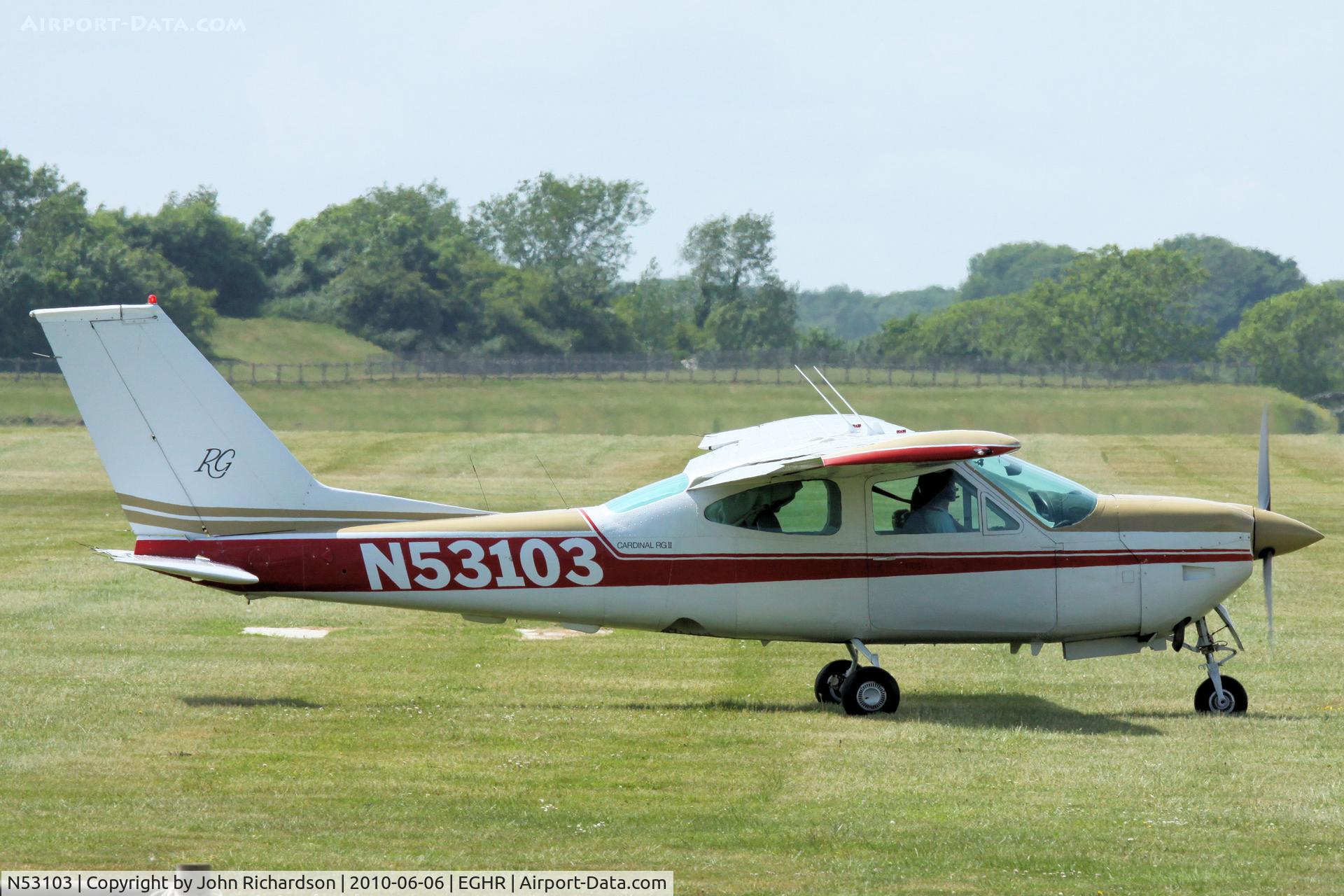 N53103, Cessna 177RG Cardinal C/N 177RG1347, At Goodwood
