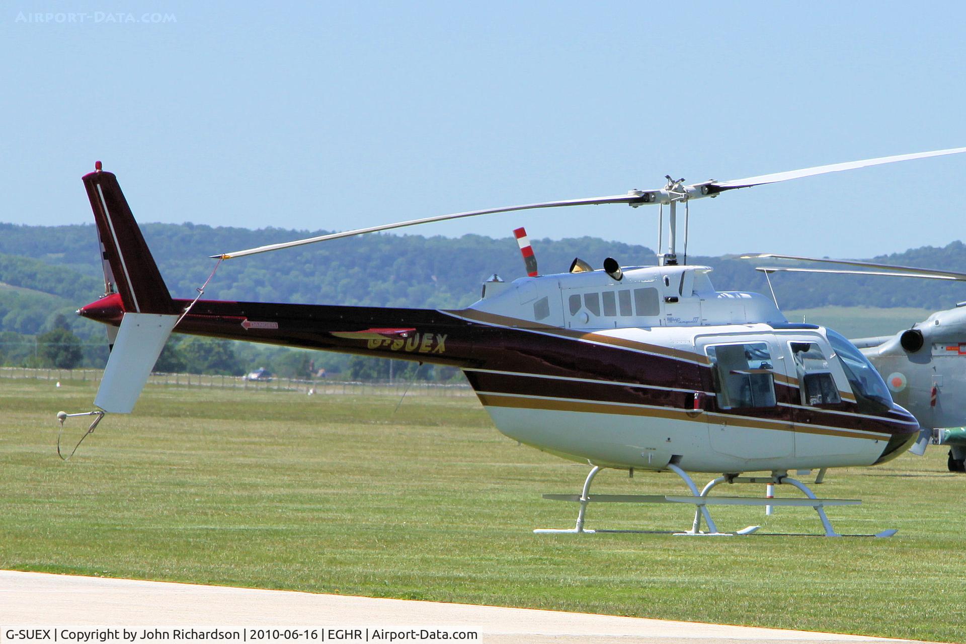 G-SUEX, 1978 Agusta AB-206B JetRanger II C/N 8567, At Goodwood
