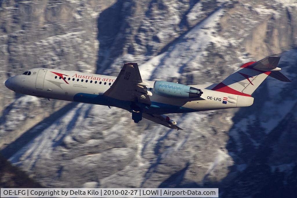 OE-LFG, 1995 Fokker 70 (F-28-0070) C/N 11549, TYR [VO] Austrian Arrows