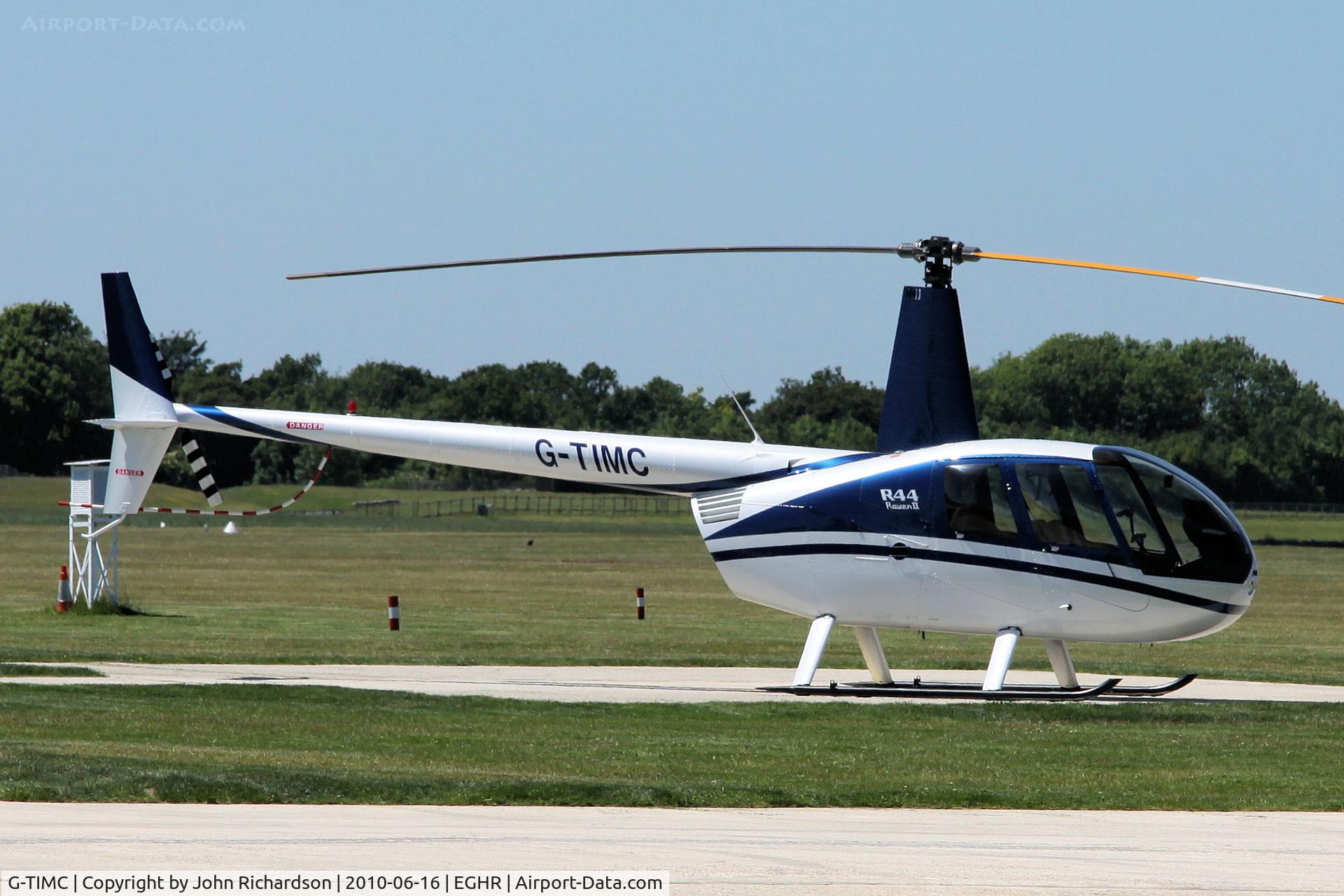 G-TIMC, 2006 Robinson R44 Raven II C/N 11102, At Goodwood
