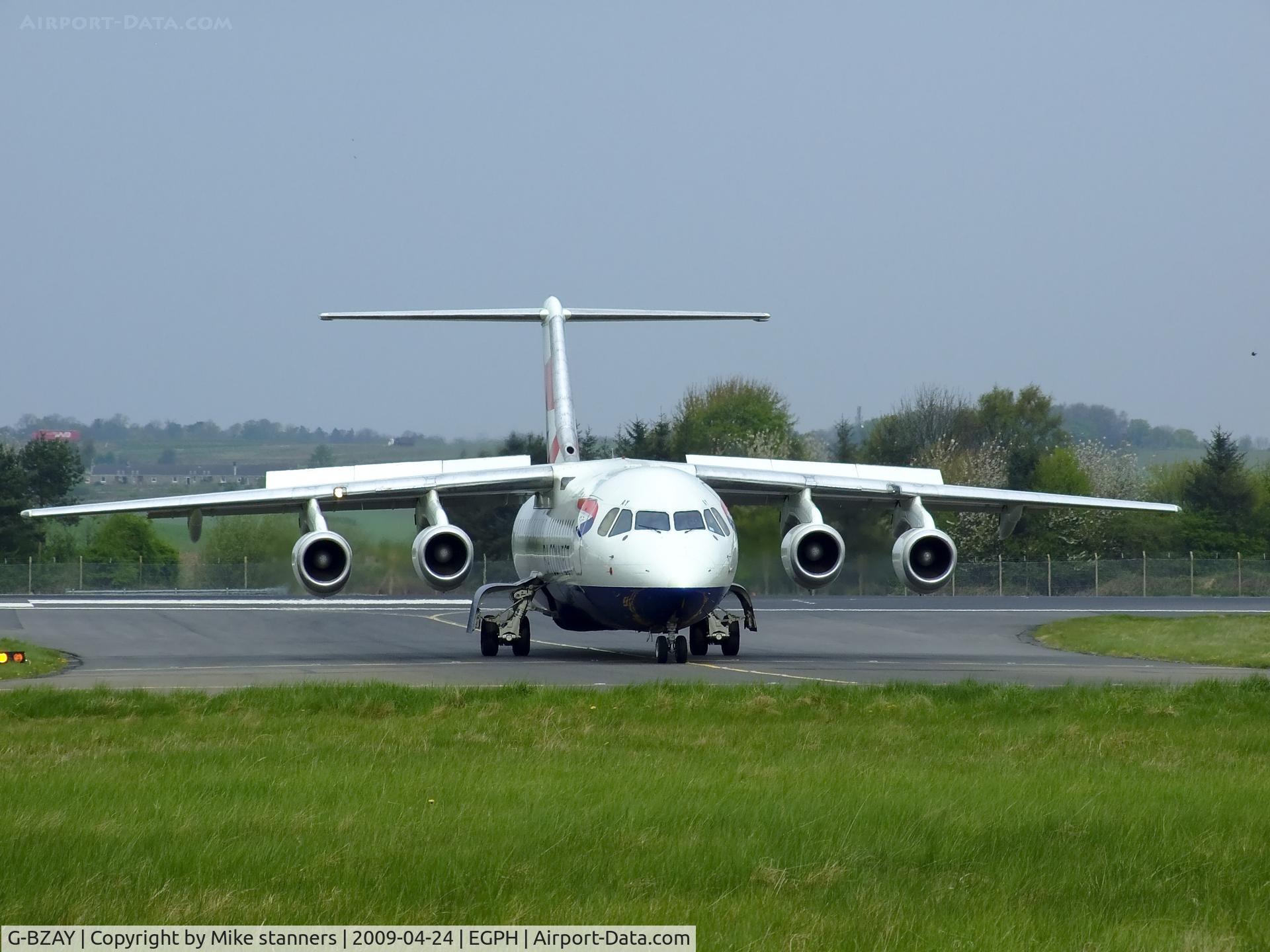 G-BZAY, 2000 British Aerospace Avro 146-RJ100 C/N E3368, British airways RJ100 Arrives at EDI